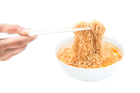 instant noodle quickly cooking for eat, cuisineの写真素材
