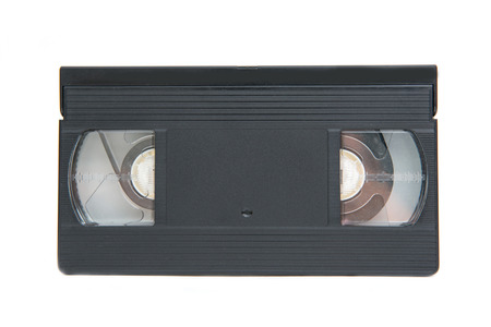 old classic videotape on white background, retroの写真素材