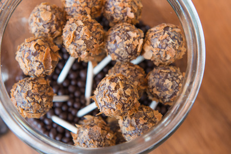 sweet candy made from chocolate ball, dessertの写真素材
