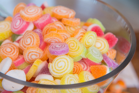 colorful of jelly for eat, dessertの写真素材