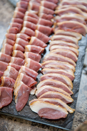 slice smoked meat for dining, foodの写真素材