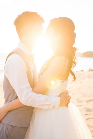 sweet kiss romantic moment of couple, loveの写真素材