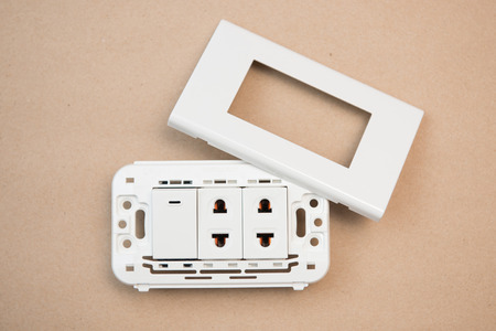 white switches and outlet , electricity