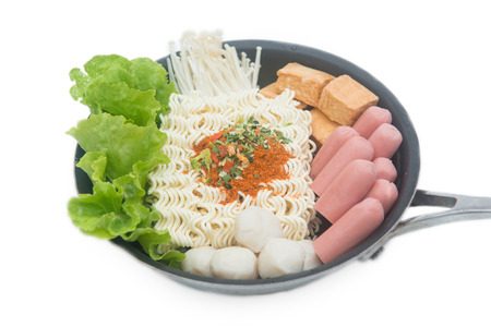 instant noodle Korean style, foodの写真素材