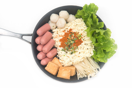 instant noodle Korean style, foodの写真素材