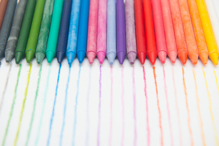 colorful of crayon, drawingの写真素材