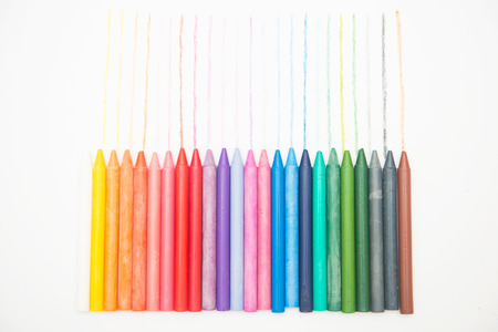 colorful of crayon, drawingの写真素材