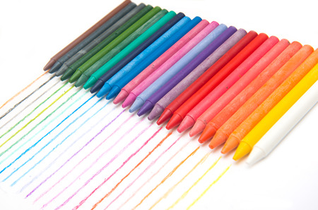 colorful of crayon, drawingの写真素材