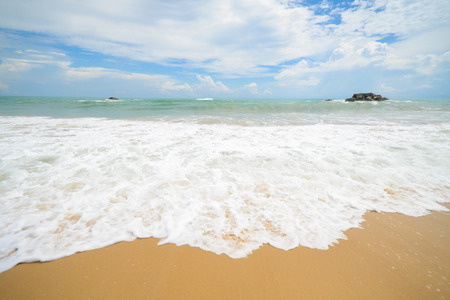 big wave into the beach, seaの写真素材