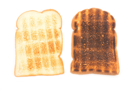 toast bread isolate on white background, foodの写真素材