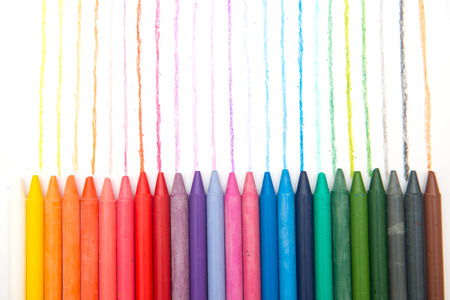 colorful of crayon, drawingの写真素材