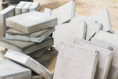 big brick blocks for flooring, constructionの写真素材