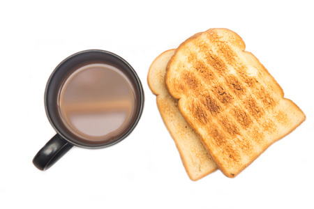 toast bread with hot chocolate, foodの写真素材