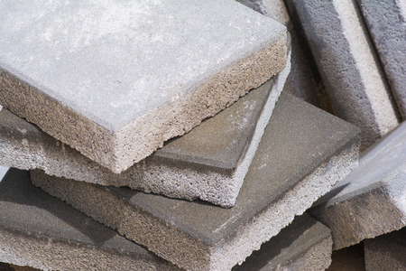 big brick blocks for flooring, constructionの写真素材