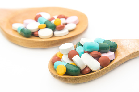 various tablets pills for different therapy, drugの写真素材