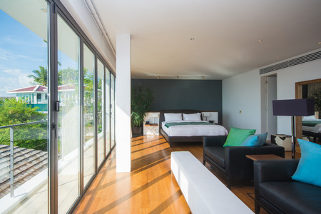 beautiful interior in private villa, residenceのeditorial素材