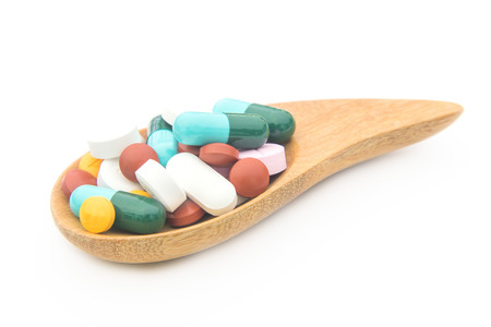 various tablets pills for different therapy, drugの写真素材