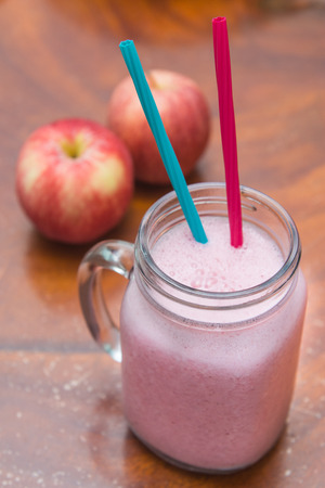 apple smoothie juice for health, drinkの写真素材