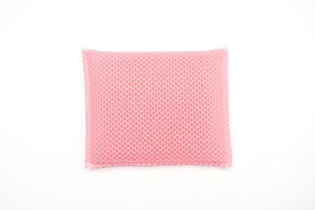 Sponges for dishwashing on white background, cleaningの写真素材