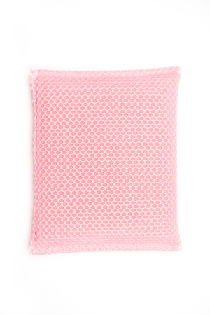 Sponges for dishwashing on white background, cleaningの写真素材