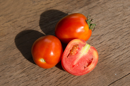 fresh red tomato from garden, vegetableの写真素材