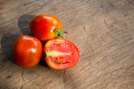 fresh red tomato from garden, vegetableの写真素材