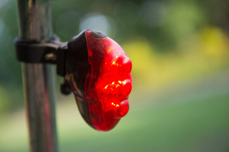 tail light of bicycles for safety, bikeの写真素材