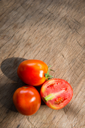 fresh red tomato from garden, vegetableの写真素材