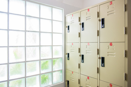 steel locker in shower room, Storageの写真素材