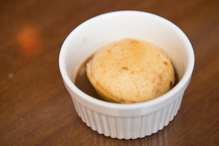 delicious mashed Potatoes in white cup, cuisineの写真素材