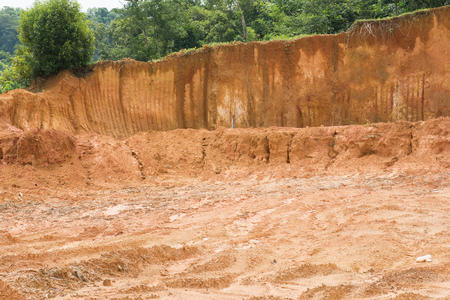laterite soil excavation site for sale, constructionの写真素材