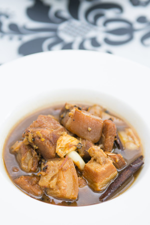 local food of Phuket in restaurant, pork hong sauceの写真素材