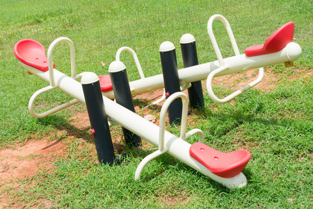 Playground in the park, childrenの写真素材