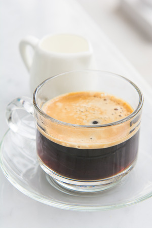 hot coffee for drink with fresh milk, caffeineの写真素材