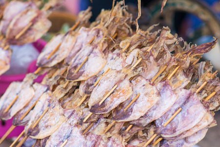 dry octopus for grill Thai food, diningの写真素材