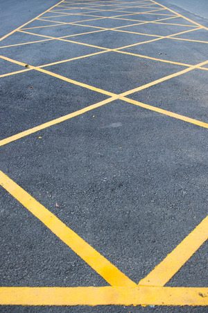 no parking sign on a concrete floor, outdoorの写真素材