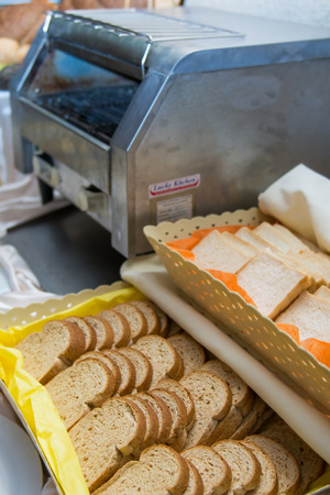 Freshly bread with oven for breakfast, foodの写真素材