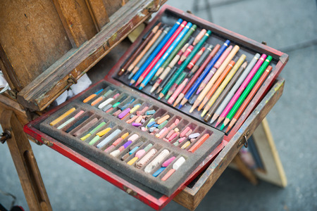 Artists's painting equipment for make the beautiful art, colorの写真素材