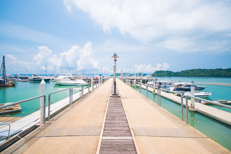 harbor at Ao Po Grandmarina Phuket, Thailand, lagoonのeditorial素材