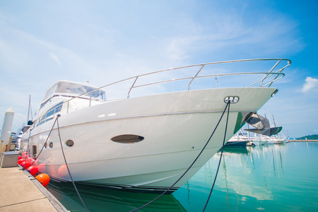 harbor at Ao Po Grandmarina Phuket, Thailand, lagoonのeditorial素材