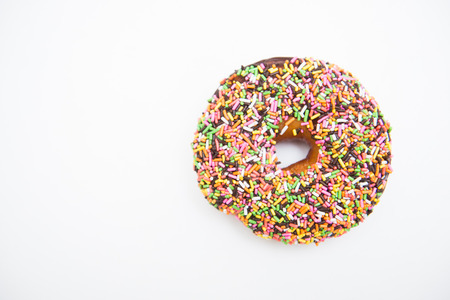delicious rainbow dough nut, dessertの写真素材