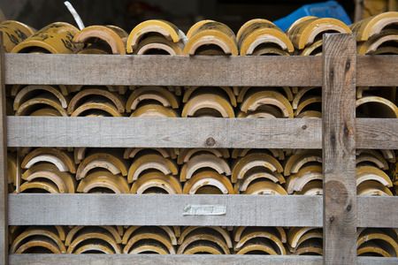 roof tile for chinese temple, buildingの写真素材