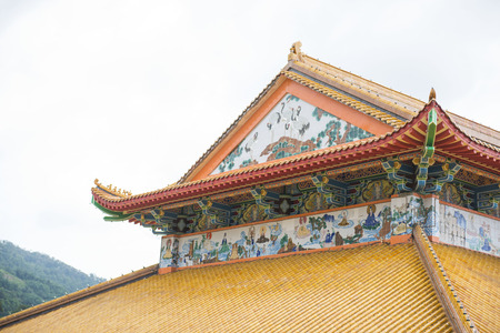 beautiful roof tile of chinese temple, Kek Lok Si temple Penang Malaysiaのeditorial素材