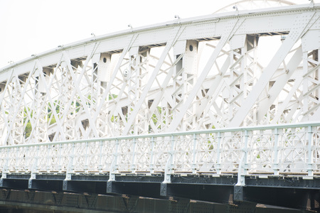 SINGAPORE, OCTOBER 13, 2015: "Anderson Bridge" it's Old colonial bridge located near Cavenah pedestrian bridge in Singapore on October 13, 2015, landmarkのeditorial素材