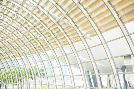 clear and beautiful wall made from glass, Department storeのeditorial素材