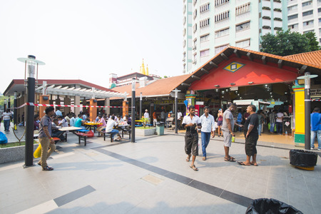 LITTLE INDIA, SINGAPORE - OCTOBER 12, 2015: little india hub of the Indian community in Singapore on...