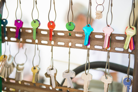 so many keys Press the key storeの写真素材