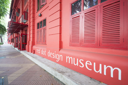 SINGAPORE, OCTOBER 13, 2015: red dot design museum is the center of creativity. The place is famous as one of Singapore on October 13, 2015, landmarkのeditorial素材