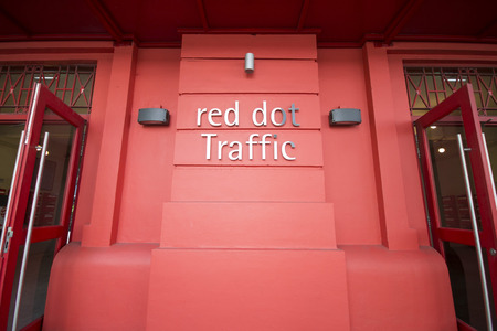 SINGAPORE, OCTOBER 13, 2015: red dot design museum is the center of creativity. The place is famous as one of Singapore on October 13, 2015, landmarkのeditorial素材