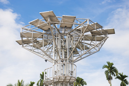 A large solar panel used for electricity production, energy